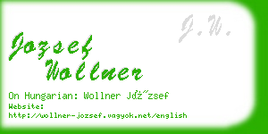 jozsef wollner business card